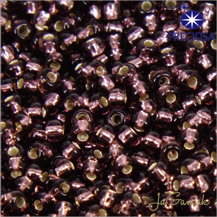 Rokajl Preciosa 10/0 Fialová tmavá so strieborným prieťahom č.27080-25g (PR10018)